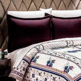 CHARM FLOWERS REVERSIBLE COMFORTER SET 6 PCS TWIN SIZE