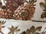 FLOWERS BROWN 100% ORGANIC COTTON FEELING DECORATIVE SHEET SET 4 PCS FULL SIZE