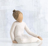THOUGHTFUL CHILD FIGURE SCULPTURE HAND PAINTING WILLOW TREE BY SUSAN LORDI