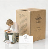 QUEST FIGURE SCULPTURE HAND PAINTING WILLOW TREE BY SUSAN LORDI