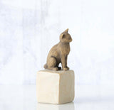 LOVE MY CAT DARK FIGURE SCULPTURE HAND PAINTING WILLOW TREE BY SUSAN LORDI