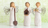 ANGEL OF THE GARDEN FIGURE SCULPTURE HAND PAINTING WILLOW TREE BY SUSAN LORDI