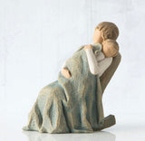 THE QUILT FIGURE SCULPTURE HAND PAINTING WILLOW TREE BY SUSAN LORDI