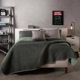 OLIVE GREEN UNISEX SPECIAL FABRIC ULTRASLIM REVERSIBLE COMFORTER 1 PCS QUEEN SIZE