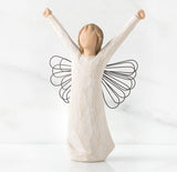 COURAGE ANGEL FIGURE SCULPTURE HAND PAINTING WILLOW TREE BY SUSAN LORDI