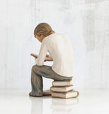 QUEST FIGURE SCULPTURE HAND PAINTING WILLOW TREE BY SUSAN LORDI