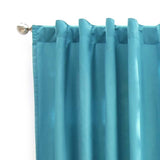 TURQUOISE VIASOFT MID LIGHT CURTAINS WINDOWS PANELS LONG 2 PCS