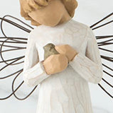 ANGEL OF HEALING FIGURE SCULPTURE HAND PAINTING WILLOW TREE BY SUSAN LORDI