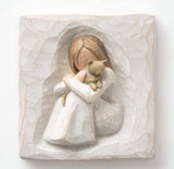COMFORT PLAQUE FIGURE SCULPTURE HAND PAINTING WILLOW TREE BY SUSAN LORDI
