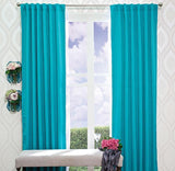 CATANIA AQUA BLACKOUT CURTAINS WINDOWS PANELS LONG 2 PCS