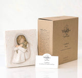 COMFORT PLAQUE FIGURE SCULPTURE HAND PAINTING WILLOW TREE BY SUSAN LORDI