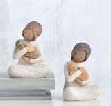 KINDNESS GIRL FIGURE SCULPTURE HAND PAINTING WILLOW TREE BY SUSAN LORDI