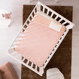 STARS BABY GIRL NURSERY CRIB BLANKET WITH SHERPA VERY SOFT AND WARM
