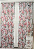 DANNA FLOWERS YELLOW COLOR BLACKOUT GROMMET CURTAINS WINDOWS PANEL (110”x84”)