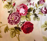 FLOWERS RED 100% ORGANIC COTTON FEELING DECORATIVE SHEET SET 4 PCS FULL SIZE