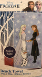 FROZEN II ELSA AND ANNA DISNEY ORIGINAL LICENSED BEACH TOWEL SUPER SOFT (27”x54”)