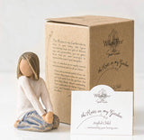 JOYFUL CHILD FIGURE SCULPTURE HAND PAINTING WILLOW TREE BY SUSAN LORDI