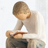 QUEST FIGURE SCULPTURE HAND PAINTING WILLOW TREE BY SUSAN LORDI