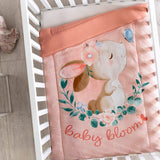 LITTLE BUNNY BABY GIRLS CRIB BEDDING NURSERY SET 3 OCS COR BABY SHOWER GIFT