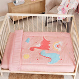 LITTLE DINOSAURS BABY GIRLS CRIB BEDDING NURSERY SET 3 PCS FOR BABY SHOWER GIFT