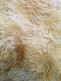 PARIS GOLD COLOR SHAGGY BLANKET WITH SHERPA SOFTY THICK AND WARM 3 PCS QUEEN SIZE