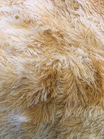 PARIS GOLD COLOR SHAGGY BLANKET WITH SHERPA SOFTY THICK AND WARM 3 PCS KING SIZE