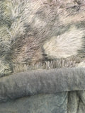 PARIS GRAY COLOR SHAGGY BLANKET WITH SHERPA SOFTY THICK AMD WARM 3 PCS KING SIZE