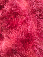 PARIS BURGUNDY COLOR SHAGGY BLANKET WITH SHERPA SOFTY THICK AMD WARM 3 PCS CALIFORNIA KING SIZE