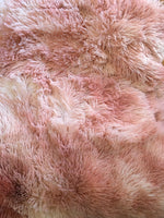 PARIS ROSE COLOR SHAGGY BLANKET WITH SHERPA SOFTY THICK AND WARM 3 PCS CALIFORNIA KING SIZE
