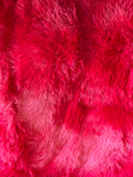 PARIS RED COLOR SHAGGY BLANKET WITH SHERPA SOFTY THICK AND WARM 3 PCS KING SIZE
