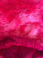 PARIS RED COLOR SHAGGY BLANKET WITH SHERPA SOFTY THICK AND WARM 3 PCS CALIFORNIA KING SIZE