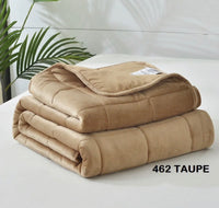 MADISON TAUPE COLOR WEIGHTED BLANKET PROVIDES AUTISM ANXIETY STRESS KING SIZE 25 LBS