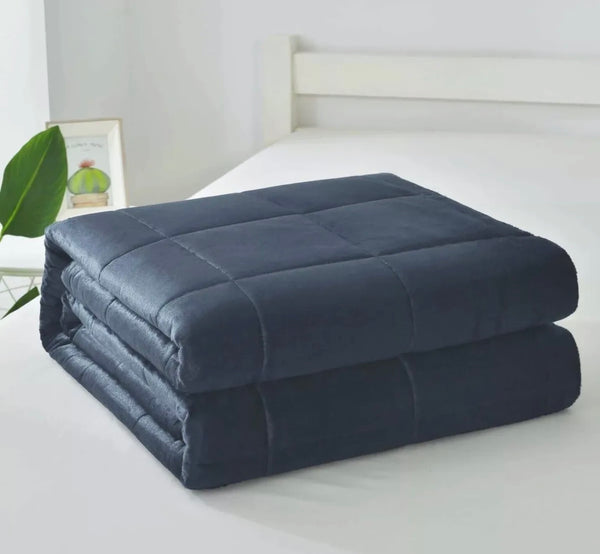 MADISON DARK GRAY COLOR WEIGHTED BLANKET PROVIDES AUTISM ANXIETY STRESS CALIFORNIA KING SIZE 25 LBS
