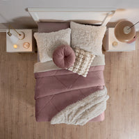 CREECE LILAC COLOR BLANKET WITH SHERPA SOFTY THICK AND WARM KING SIZE MADE IN MEXICO