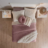 CREECE LILAC COLOR BLANKET WITH SHERPA SOFTY THICK AND WARM KING SIZE MADE IN MEXICO
