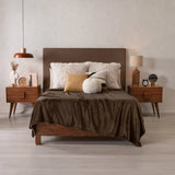 COFFEE SOLID COLOR LIGHT BLANKET SOFTY AND WARM THROW SIZE MADE IN MEXICO