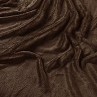 COFFEE SOLID COLOR LIGHT BLANKET SOFT AND WARM QUEEN SIZE MADE IN MEXICO