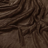 COFFEE SOLID COLOR LIGHT BLANKET SOFT AND WARM QUEEN SIZE MADE IN MEXICO