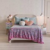 COLORS POINTS LIGHT BLANKET SOFTY AND WARM THROW SIZE MADE IN MEXICO