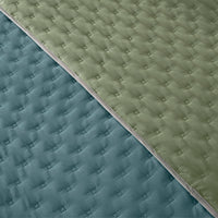 ATLANTIC BLUE AND GREEN COLOR SPECIAL FABRIC ULTRA SLIM REVERSIBLE COMFORTER 1 PCS TWIN SIZE