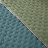 ATLANTIC BLUE AND GREEN COLOR SPECIAL FABRIC ULTRA SLIM REVERSIBLE COMFORTER 1 PCS TWIN SIZE