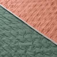 WATERCOLOR SOFT TEXTURE REVERSIBLE COMFORTER SET 5 PCS QUEEN SIZE MADE IN MEXICO