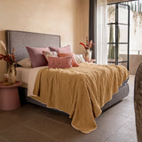 CAMEL TAUPE AND BEIGE COLOR PREMIUM QUALITY 100% COTTON REVERSIBLE COMFORTER 1 PCS CALIFORNIA KING SIZE MADE IN MEXICO