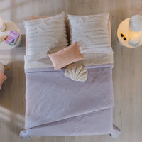 LILAC AND BEIGE COLOR SPECIAL FABRIC ULTRA SLIM REVERSIBLE COMFORTER 1 PCS TWIN SIZE MADE IN MEXICO