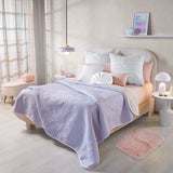 LILAC AND BEIGE COLOR SPECIAL FABRIC ULTRA SLIM REVERSIBLE COMFORTER 1 PCS TWIN SIZE MADE IN MEXICO