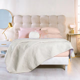 LILAC AND BEIGE COLOR SPECIAL FABRIC ULTRA SLIM REVERSIBLE COMFORTER 1 PCS TWIN SIZE MADE IN MEXICO