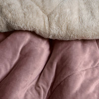 CREECE LILAC COLOR BLANKET WITH SHERPA SOFTY THICK AND WARM KING SIZE