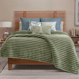 BARILOCHE GREEN COLOR NORDIC REVERSIBLE LIGHT BLANKET SOFTY AND WARM THROW SIZE