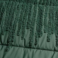 COBA GREEN COLOR JACQUARD TEXTURE REVERSIBLE COMFORTER SET 6 PCS CALIFORNIA KING SIZE MADE IN MEXICO