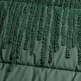 COBA GREEN COLOR JACQUARD TEXTURE REVERSIBLE COMFORTER SET 6 PCS CALIFORNIA KING SIZE MADE IN MEXICO